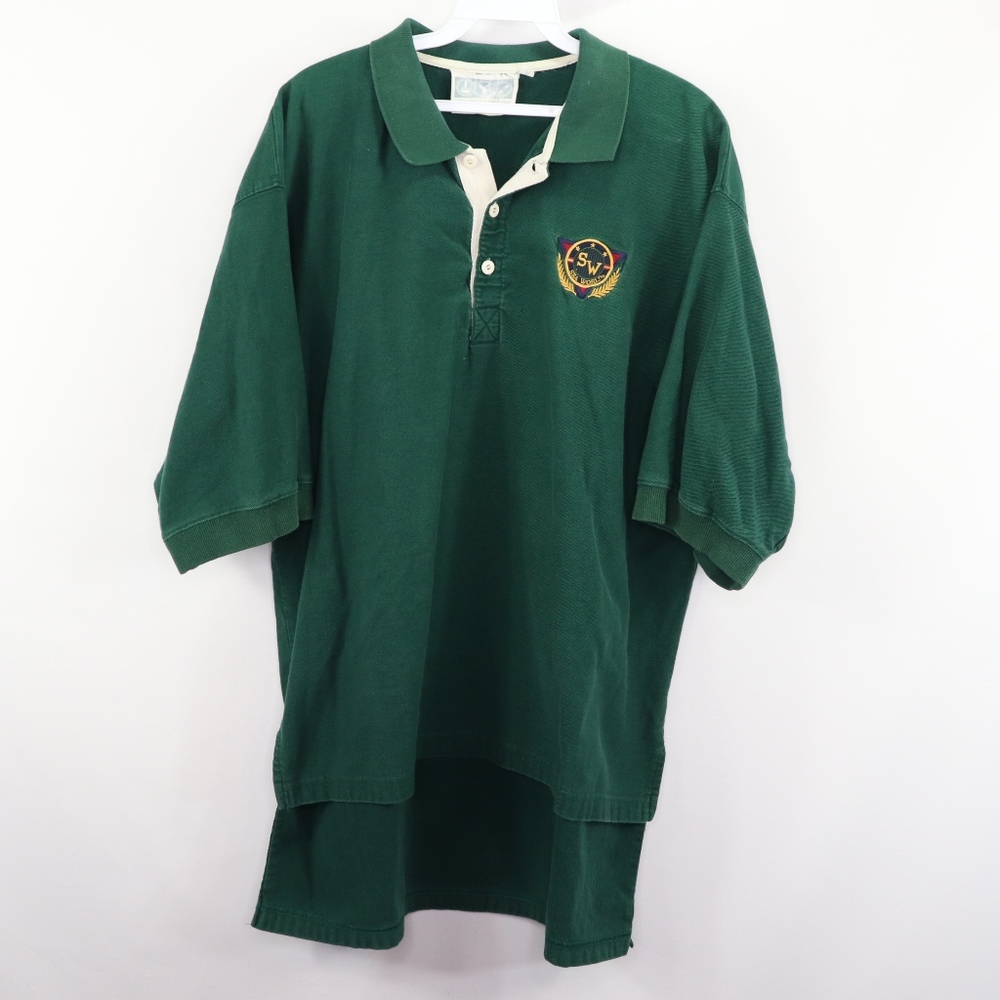 90s Sea World Mens Large Spell Out Polo Shirt